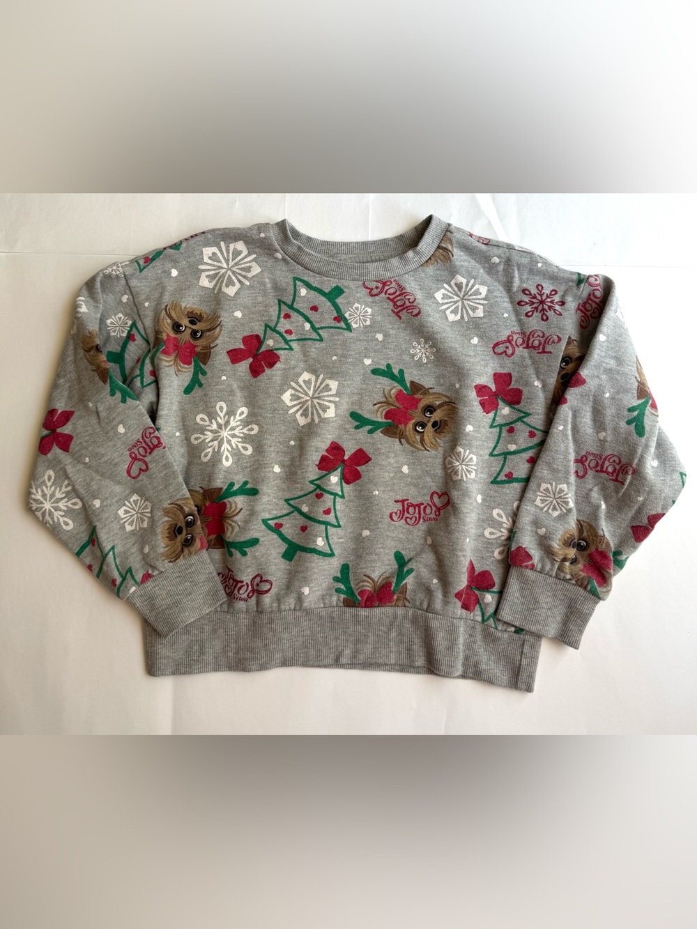 Jojo Siwa Gray Festive Holiday Sweatshirt